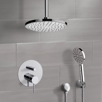 Shower Faucet Ceiling Rain Shower System with Handheld, Rain Shower Head, Shower Faucet Set Remer SFH71